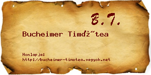 Bucheimer Timótea névjegykártya